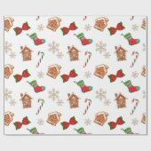 Weihnachtslebkuchen Geschenkpapier (Flach)
