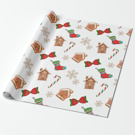 Weihnachtslebkuchen Geschenkpapier (Ungerollt)