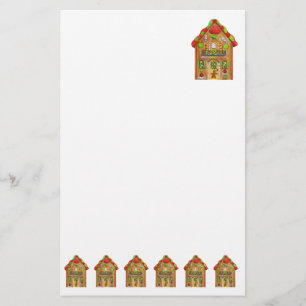 Weihnachtslebkuchen-Haus-Briefpapier Briefpapier
