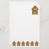 Weihnachtslebkuchen-Haus-Briefpapier Briefpapier (Vorne/Hinten)