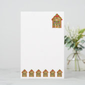 Weihnachtslebkuchen-Haus-Briefpapier Briefpapier (Stehend Vorderseite)