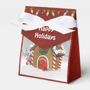 Weihnachtslebkuchen-Haus im Schnee Geschenkschachtel