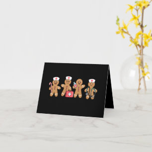 Weihnachtslebkuchen-Krankenschwester-Team-Geschenk Karte