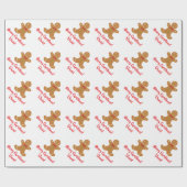 Weihnachtslebkuchen-Mann-Packpapier Geschenkpapier (Flach)