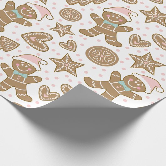 Weihnachtslebkuchen-Packpapier Geschenkpapier (Ecke)