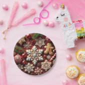 Weihnachtslebkuchen-Papierteller. Pappteller (Party)