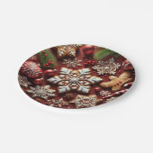 Weihnachtslebkuchen-Papierteller. Pappteller (Schrägansicht)