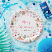 Weihnachtslebkuchen Rosa Frohe Weihnachten Pappteller (Party)