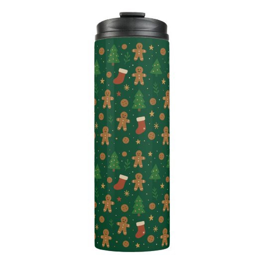 Weihnachtslebkuchen-Spaß Thermosbecher (Vorderseite)