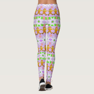 Weihnachtslebkuchen-u. -schneeflocke-Muster Leggings