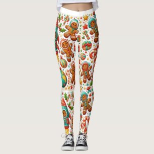 Weihnachtslebkuchen Weltraum Leggings