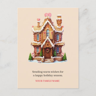 Weihnachtslebkuchenhäuschen Postkarte