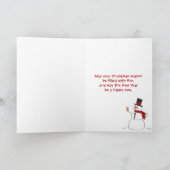 Weihnachtslebkuchenmann-Schneengel Feiertagskarte (Innenseite)