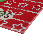 Weihnachtslebkuchenplätzchen-Glasschneidenbrett Schneidebrett (Ecke)