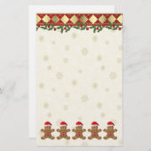 Weihnachtslebkuchensankt-Plätzchen Briefpapier (Vorne/Hinten)