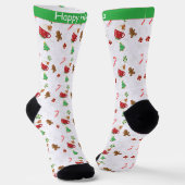 Weihnachtsleckereien anpassbar socken (Gewinkelt)