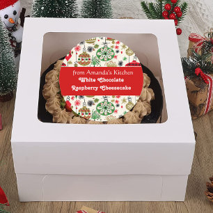 Weihnachtsleckereien, aus der Küche, Benutzerdefin Runder Aufkleber