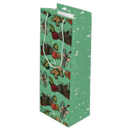 Weihnachtsleckereien - Mint (Farbe) Geschenktüte Für Weinflaschen