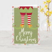 Weihnachtsleder & Füße - Frohe Weihnachten Karte (Gelbe Blume)