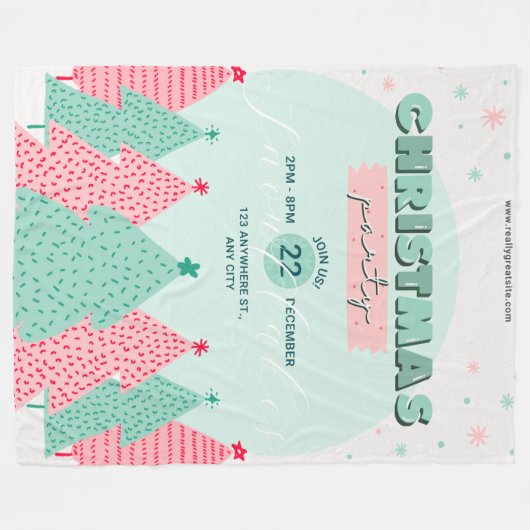 Weihnachtsleder, Groß 60" x 80" Fleecedecke (Vorderseite (Horizontal))