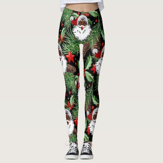Weihnachtsleder Leggings (Vorderseite)