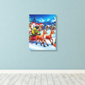 Weihnachtsleder Leinwand Art 12" x 16" (Insitu (Holzboden))
