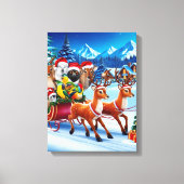 Weihnachtsleder Leinwand Art 12" x 16" (Vorderseite)