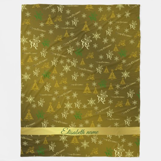 Weihnachtsledervorlage Fleecedecke (Vorderseite)