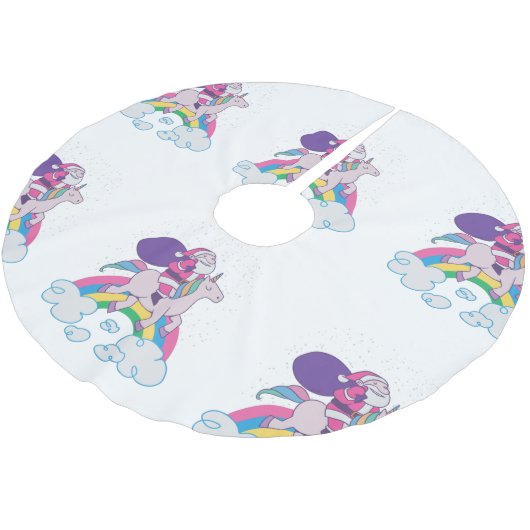 Weihnachtslehre Polyester Weihnachtsbaumdecke (Schrägansicht)