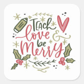 Weihnachtslehrer-Angebotsaufkleber Quadratischer Aufkleber (Vorderseite)