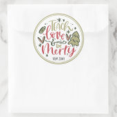 Weihnachtslehrer-Angebotssiegel Runder Aufkleber (Tasche)