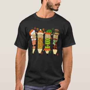 Weihnachtslehrer Bleistifte Schüler Schule Xmas T-Shirt