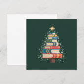 Weihnachtslehrer Bücher Tree Xmas Reading Holiday Einladung (Vorne/Hinten)