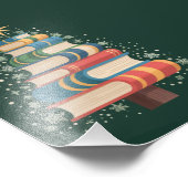 Weihnachtslehrer Bücher Tree Xmas Reading Holiday Fotodruck (Ecke)