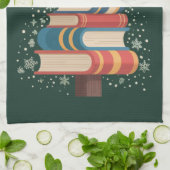 Weihnachtslehrer Bücher Tree Xmas Reading Holiday Geschirrtuch (Gefaltet)
