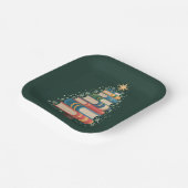 Weihnachtslehrer Bücher Tree Xmas Reading Holiday Pappteller (Gewinkelt)