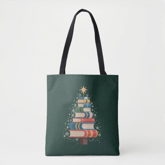 Weihnachtslehrer Bücher Tree Xmas Reading Holiday Tasche (Vorderseite)