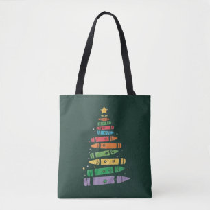 Weihnachtslehrer Buntstift Baum Süße Weihnachtsbel Tasche
