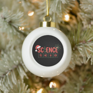 Weihnachtslehrer Chemie Periodensystem Atom Weihna Keramik Kugel-Ornament