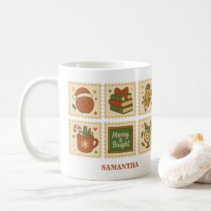Weihnachtslehrer Collage Tasse   Merry & Bright