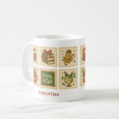Weihnachtslehrer Collage Tasse | Merry & Bright (Vorderseite Links)