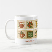 Weihnachtslehrer Collage Tasse | Merry & Bright (Links)