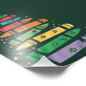 Weihnachtslehrer Crayon Tree Niedliche Weihnachtsb Fotodruck (Ecke)