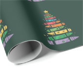 Weihnachtslehrer Crayon Tree Niedliche Weihnachtsb Geschenkpapier (Rolleneckpunkt)
