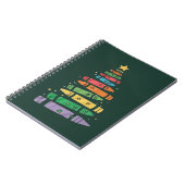 Weihnachtslehrer Crayon Tree Niedliche Weihnachtsb Notizblock (Linke Seite)