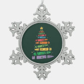 Weihnachtslehrer Crayon Tree Niedliche Weihnachtsb Schneeflocken Zinn-Ornament (Vorderseite)