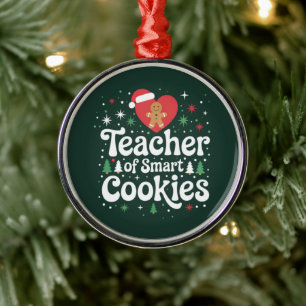 Weihnachtslehrer der cleveren Kekse  Ornament Aus Metall