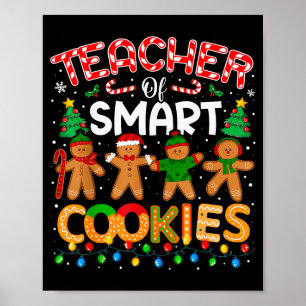 Weihnachtslehrer für klarke Keks lustig süß Ging Poster
