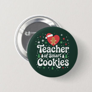 Weihnachtslehrer für kluge Cookies Button