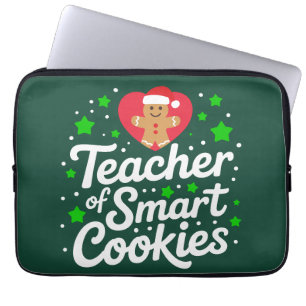 Weihnachtslehrer für kluge Cookies Lehrer Leben Laptopschutzhülle